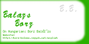 balazs borz business card